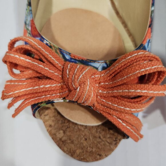 Unisa Open Toe Woven Floral Unastor Wedges Size 11M - Picture 6 of 10